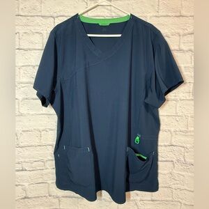 Carhartt Women's V-Neck Scrub Top - Navy, 3XL